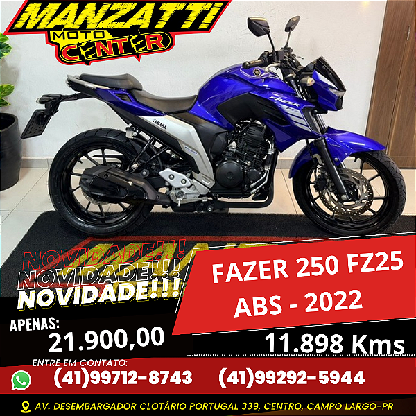 Moto Yamaha Fazer 250cc FZ25 ABS Azul 2022