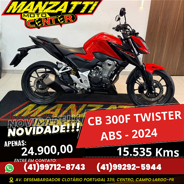 Moto Honda CB300F Twister ABS Vermelha 2024