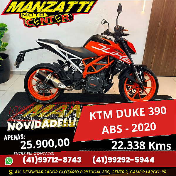 Moto KTM Duke 390 ABS Laranja 2020