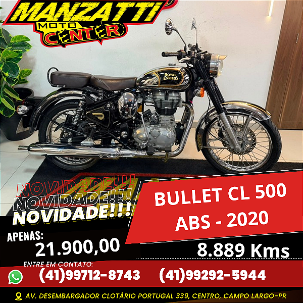 Moto Royal Enfield Bullet CL500 ABS Prata 2020