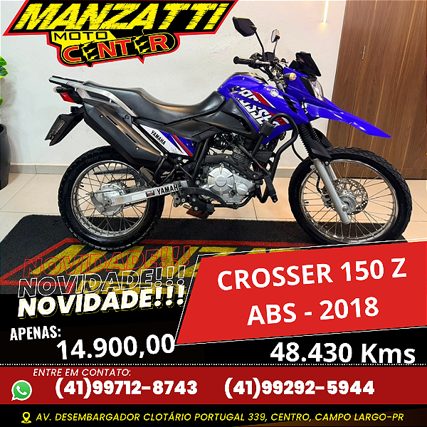 Moto Yamaha XTZ 150 Crosser Z ABS Azul 2018