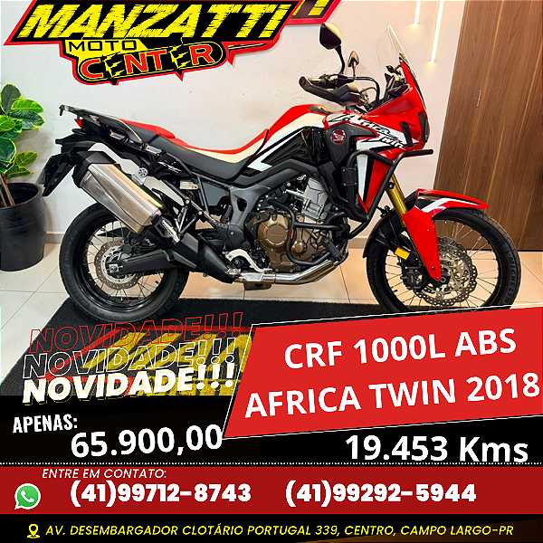Moto Honda CRF 1000L Africa Twin Vermelha 2018