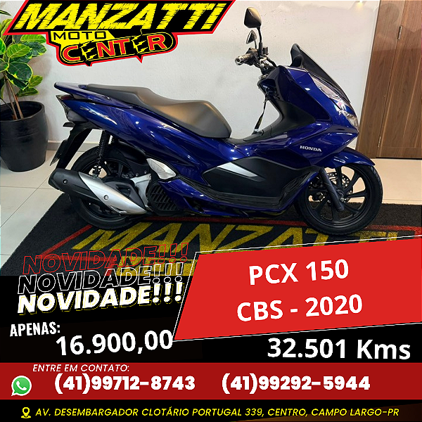 Moto Honda PCX 150 CBS Azul 2020