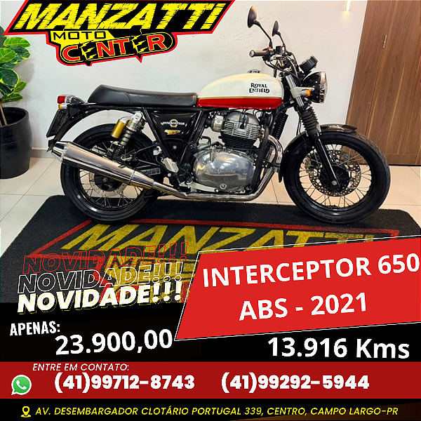 Moto Royal Enfield Interceptor 650 ABS Branca 2021