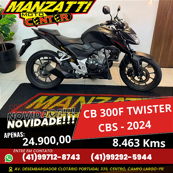 Moto Honda CB300F Twister CBS Cinza 2024
