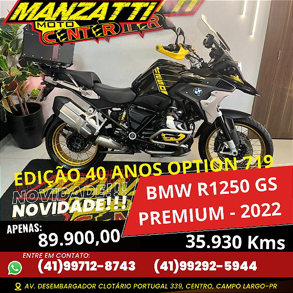 Moto BMW R1250 GS Premium 40 Anos 2022 Preta
