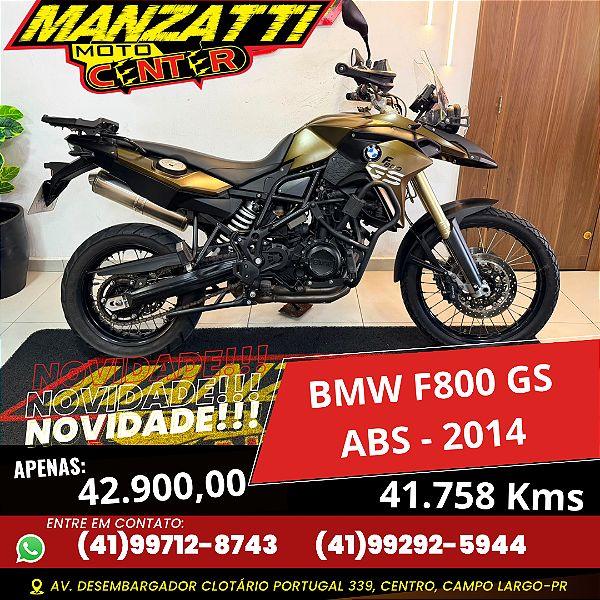 Moto BMW F800 GS ABS Marrom 2014