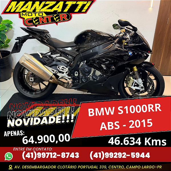 Moto BMW S1000 RR ABS Preta 2015