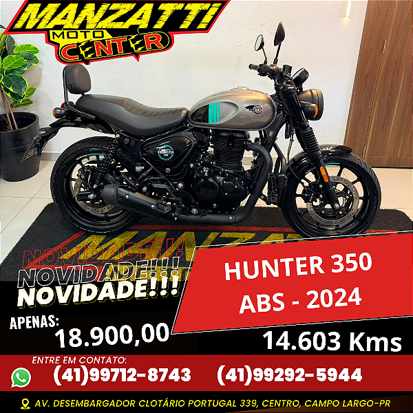 Moto Royal Enfield Hunter Dapper 350 Cinza 2024