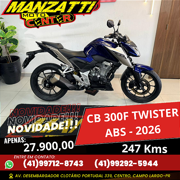 Moto Honda CB300F Twister ABS Azul 2026