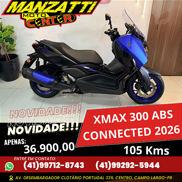 Moto Yamaha XMAX 300 Connected ABS Preta 2026