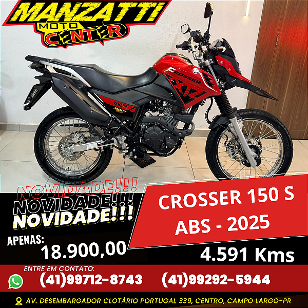 Moto Yamaha XTZ 150 Crosser S ABS Vermelha 2023