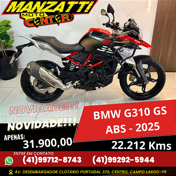 Moto BMW G310 GS ABS Vermelha 2025