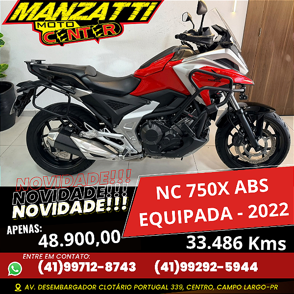 Moto Honda NC 750X ABS Vermelha 2022