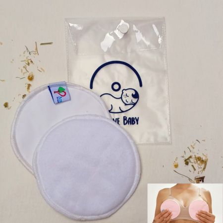 Absorvente para Seios Impermeáveis Ecológicos Fluxo Moderado 3 Camadas de absorção.