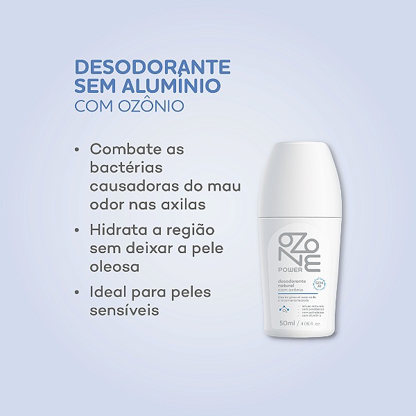 Desodorante Com Ozônio | Sem Alumínio | Livre de Parabenos
