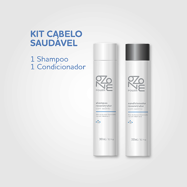 Kit 1x Shampoo + 1x Condicionador com Ozônio