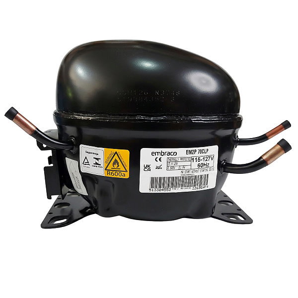 COMPRESSOR EMBRACO 1/5 110V R600 EM2P70CLP