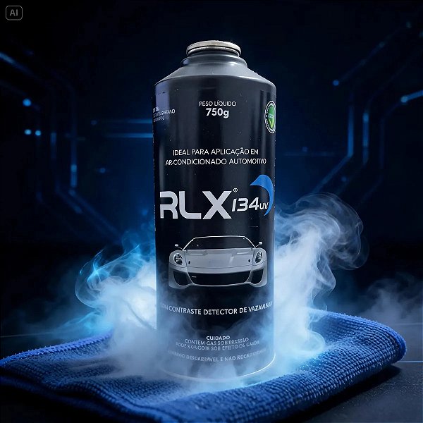 Gás Refrigerante RLX R134A 750g com Contraste
