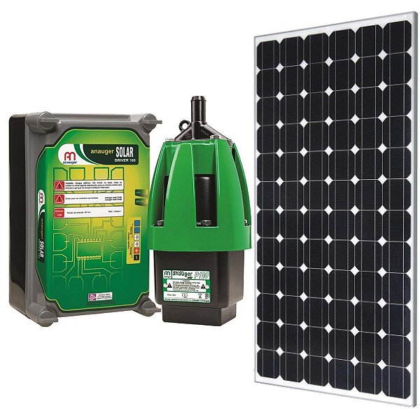 Bomba Submersa Vibratória Solar Anauger P100 - com Drive e Módulo Solar