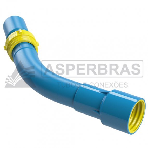 Curva ER 45 Graus PVC Irriga Rosca Dn75 (3") - Asperbras