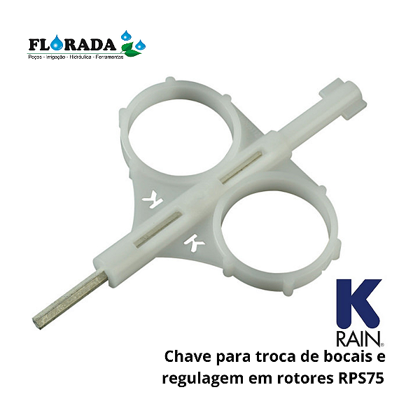 Chave para troca de bocais e regulagem em rotores RPS75 K-rain