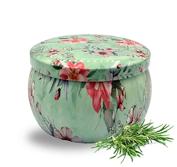 Vela Aromática Luxo 130g ALECRIM  Pavio Madeira