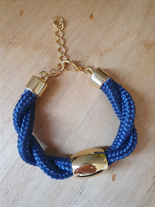 Pulseira Corda Torcida Azul