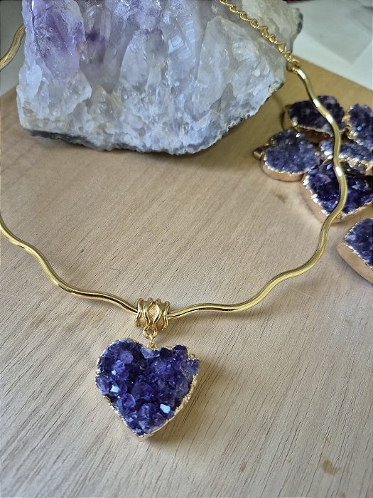 Alvorada Onda Drusa Ametista Coração