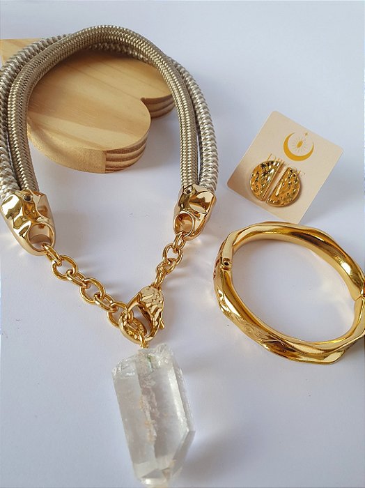 Conjunto Alba Quartzo Cristal