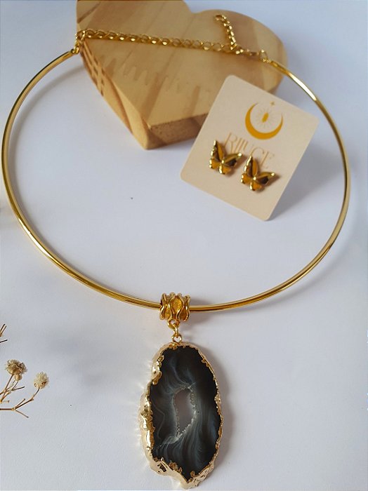 Conjunto Orion Agata com Geodo