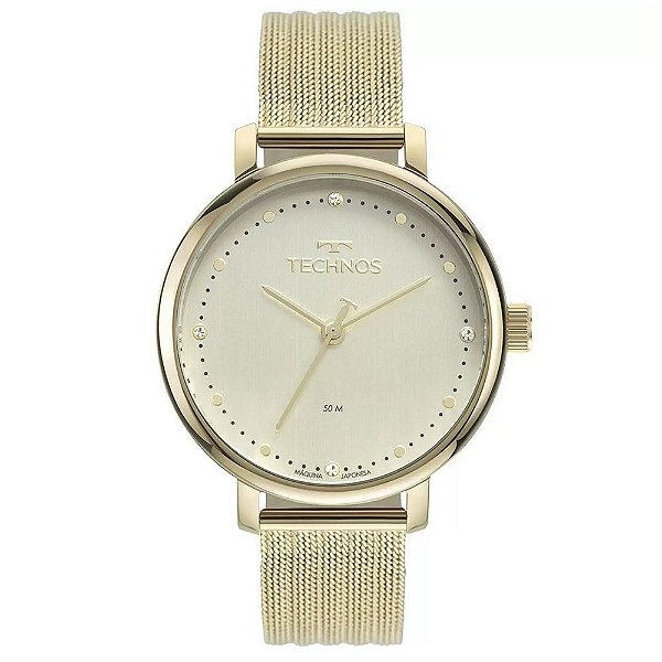 Relógio Technos Feminino Analógico Dourado