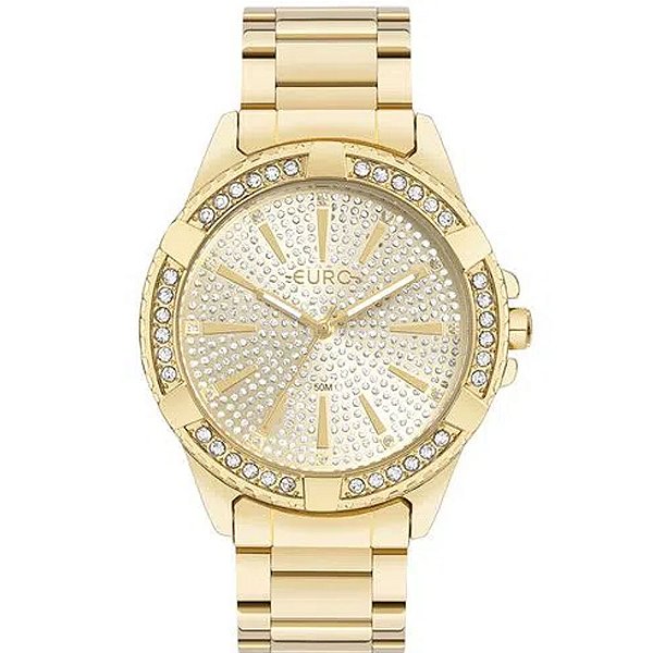 Relógio Euro Feminino Stones Dourado YTQ4D