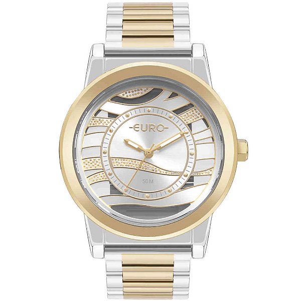 Relógio Euro Feminino Glitz Prata YTT4K