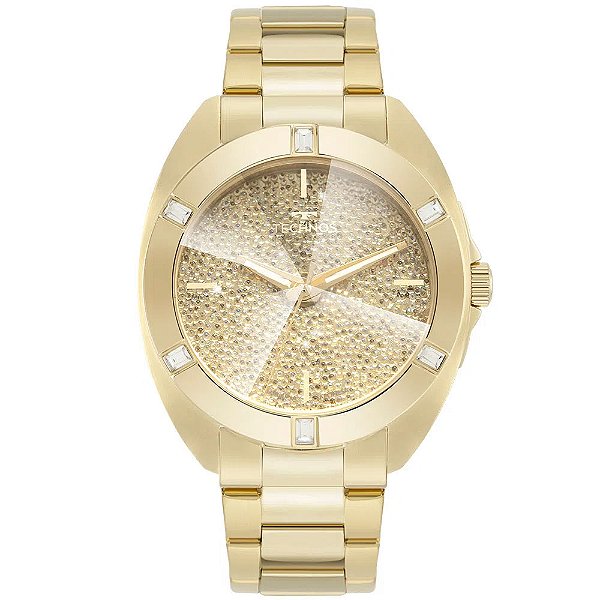 Relógio Technos Feminino Crystal Dourado 2033CU1X