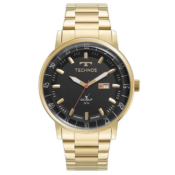 Relógio Technos Masculino Golf Dourado