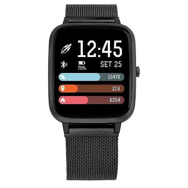 Smartwatch Mormaii Life Touchscreen Preto MOLIFEGAE7P