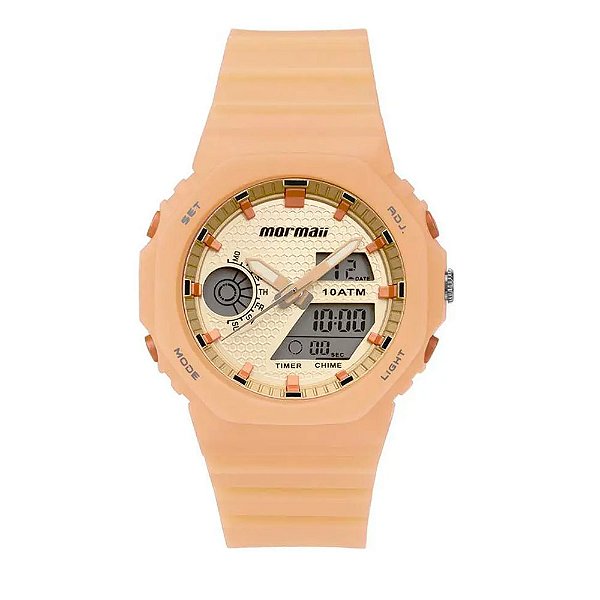 Relógio Feminino Sports Mormaii Anadigi Salmão MO12800A8L