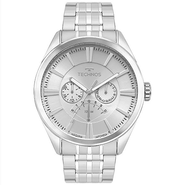 Relógio Technos Masculino Grandtech Prata JR20AB1K