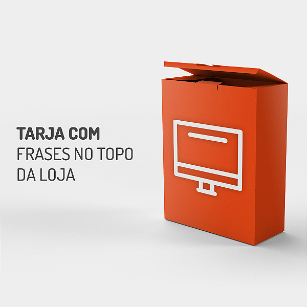 Tarja com Frases no Topo da Loja