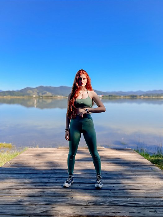 legging oldschool matcha green