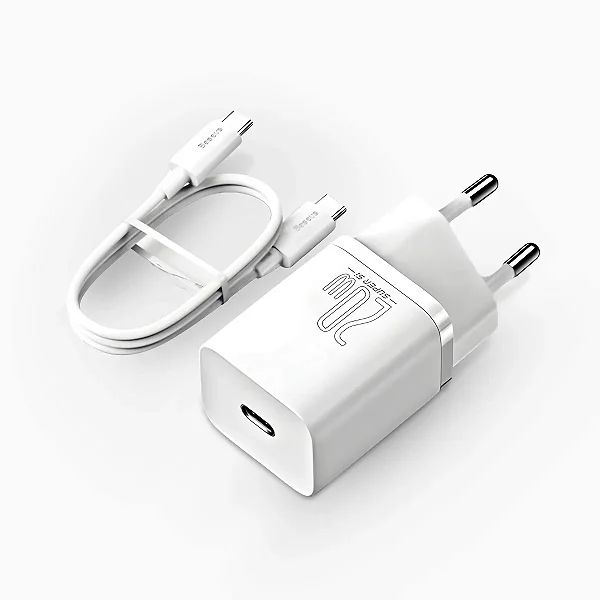 Carregador Turbo 20w USB Type C 2 em 1