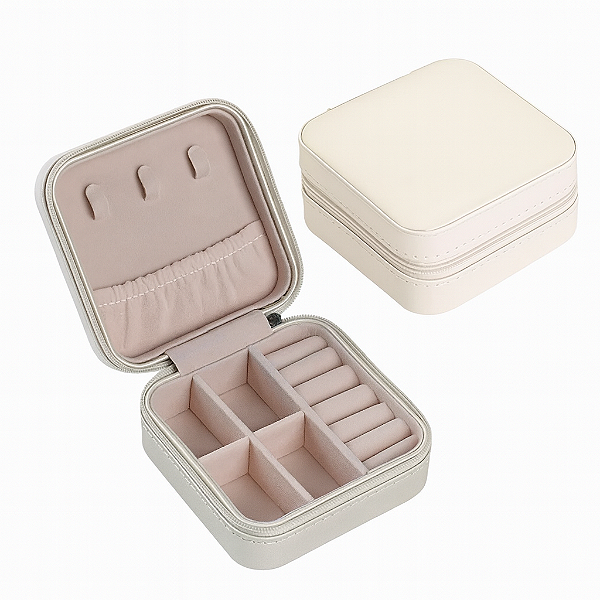 Mini Porta-Jóias em Couro Sintético