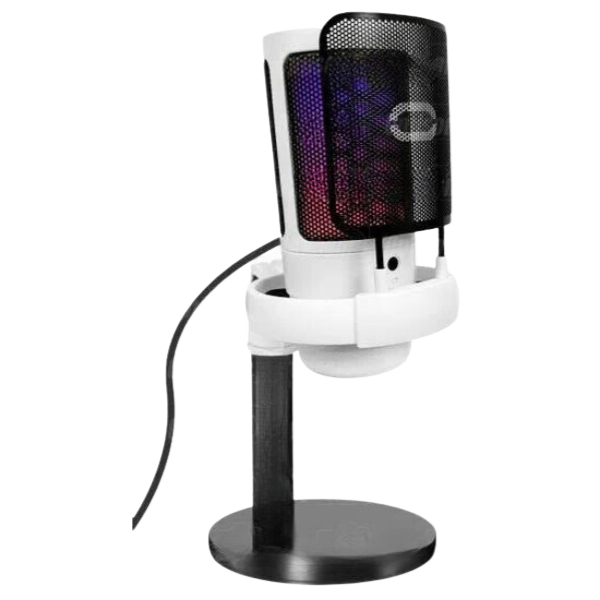 Microfone Gamer Rgb Usb Para Pc Mt1060r (BRANCO)