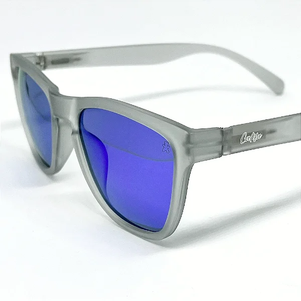 ÓCULOS DE SOL ESPORTIVO POLARIZADO ZOOM - AZUL ESPELHADO COM CINZA