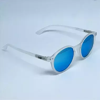ÓCULOS DE SOL VIBES - TRANSPARENTE FOSCO C/ AZUL ESPELHADO