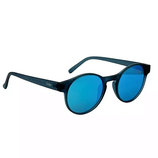 Oculos de Sol Round - Azul C/ Azul Espelhado