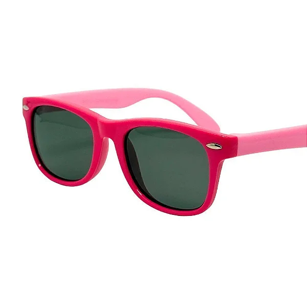 ÓCULOS DE SOL INFANTIL POLARIZADO BUZIOS - ROSA PINK HASTE ROSA BEBE