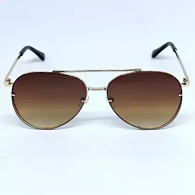 ÓCULOS DE SOL AVIADOR FOX - MARROM DEGRADÊ C/ DOURADO