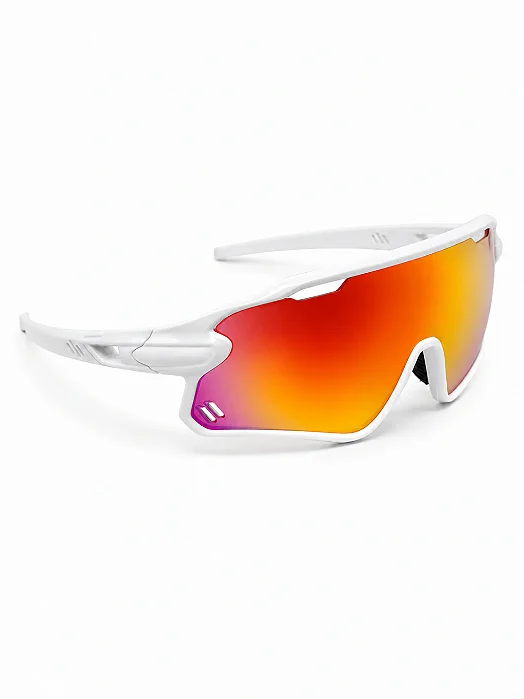 Óculos de Sol Esportivo Copy - Branco e Vermelho
